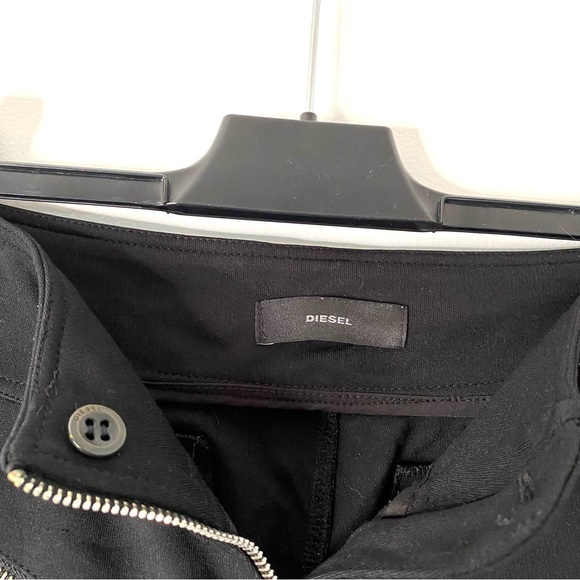 Diesel Black Zipper Moto Pants - Picture 4 of 11